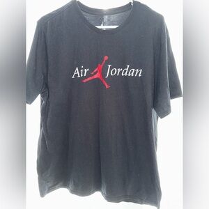 Jordan Black and Red Short Sleeve Tee